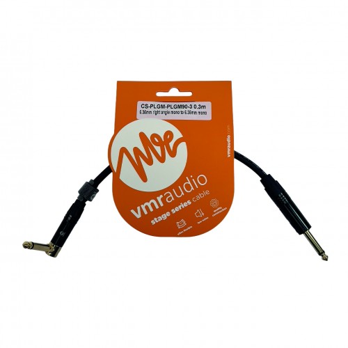 Plug 6,35 mono a plug 6,35 mono 90° · 30 cm