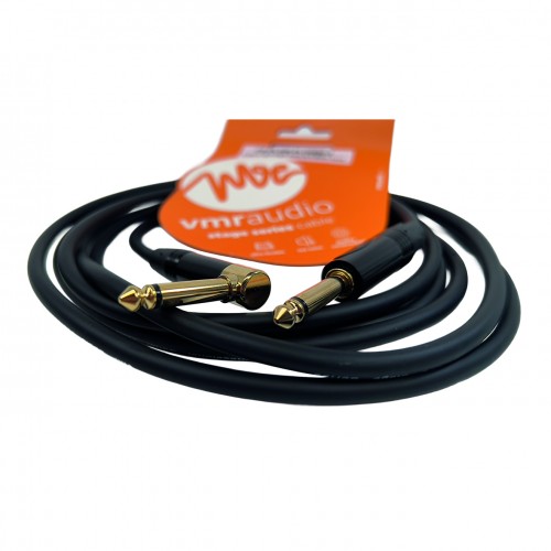 Plug 6,35 mono a plug 6,35 mono 90° · 3 m