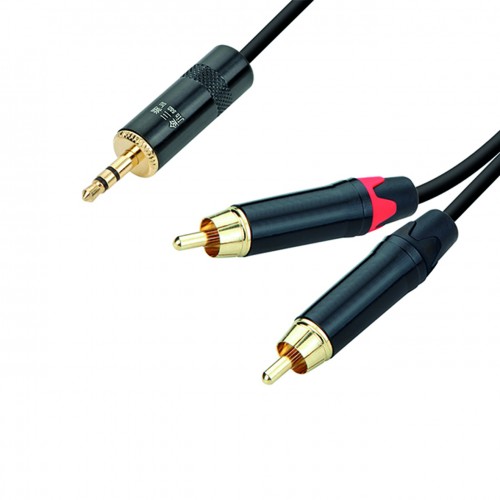 Mini plug 3,5 a 2 × RCA · 3 m