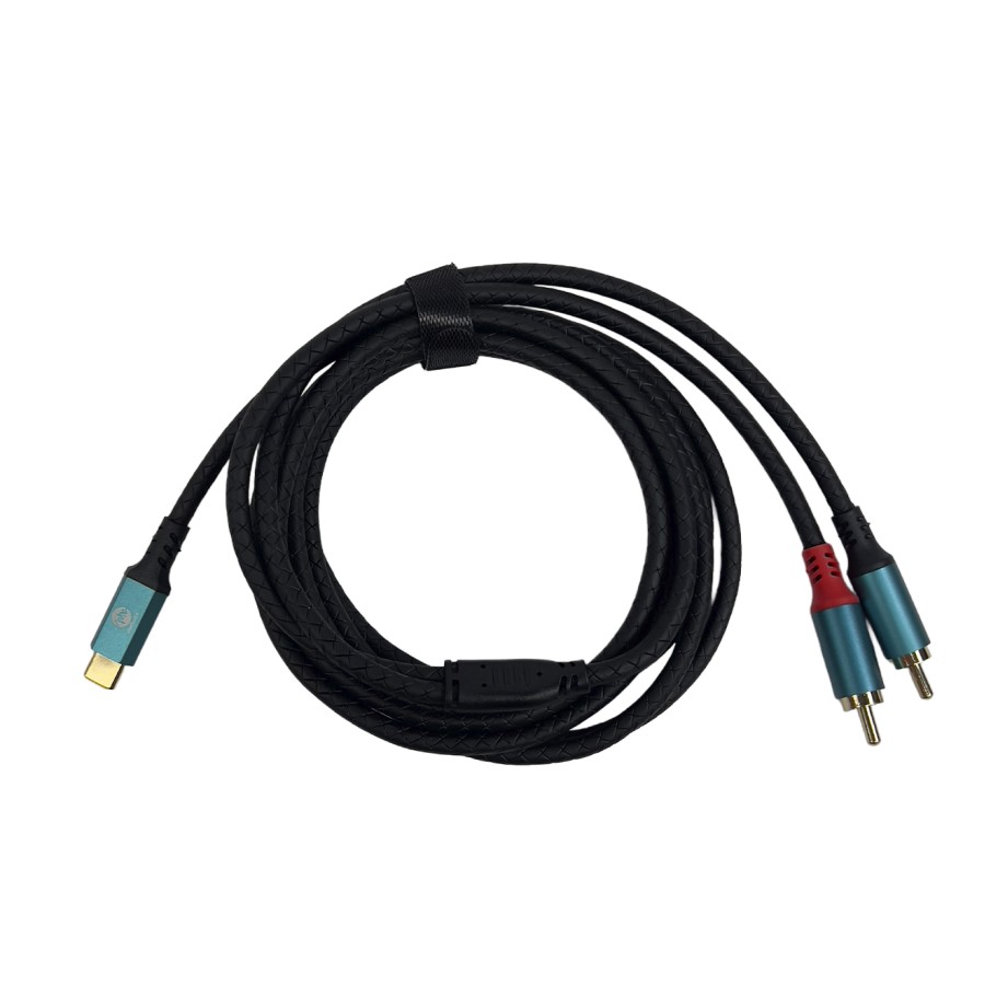 USB-C a 2 × RCA · 2 m