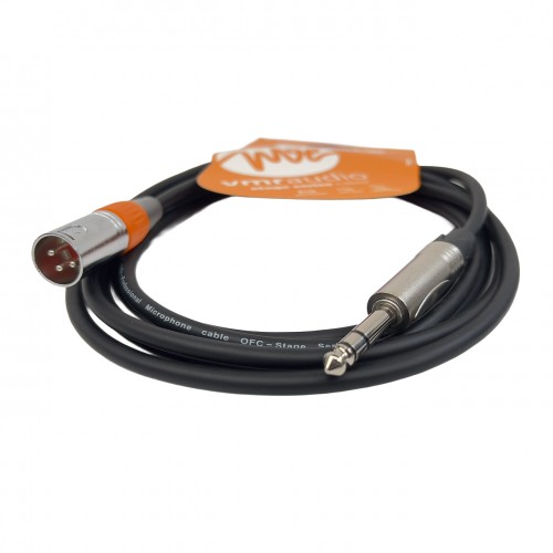 XLR macho a plug 6,35 estéreo · 3 m