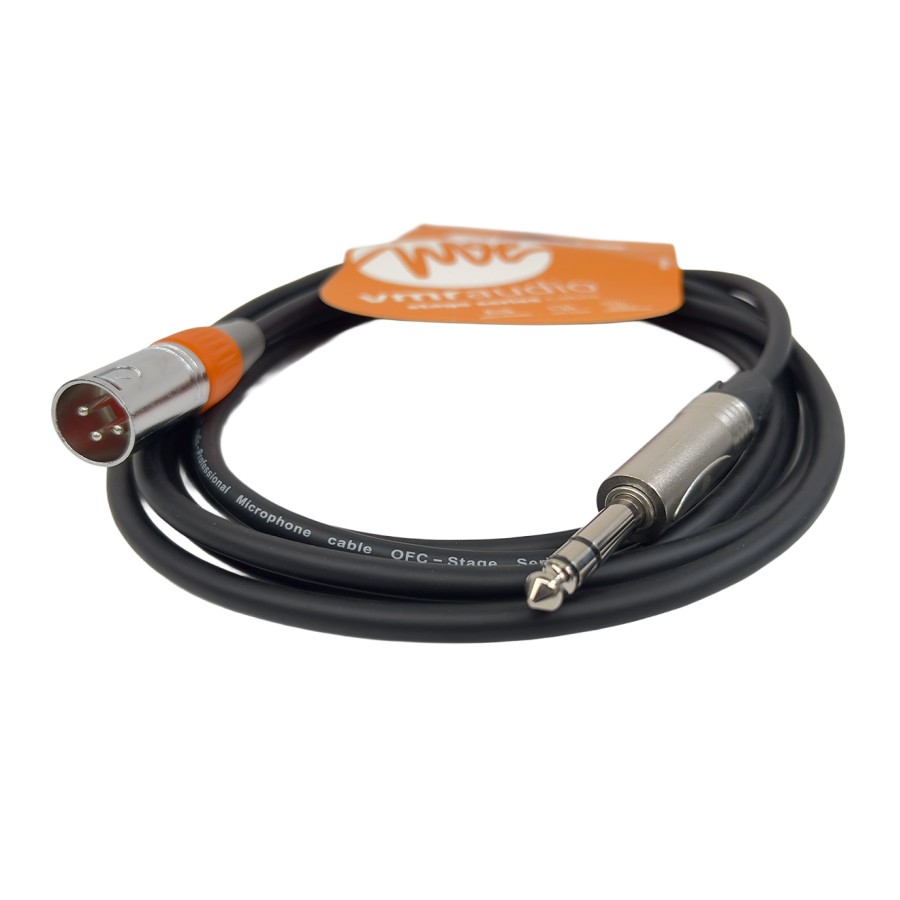 XLR macho a plug 6,35 estéreo · 3 m