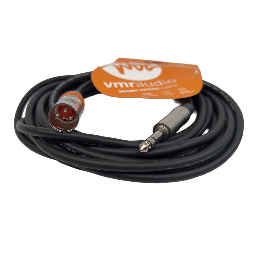 XLR macho a plug 6,35 estéreo · 6 m