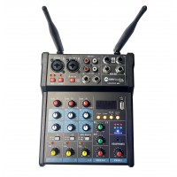 VMR AUDIO  KARAOKE-MIX | Mixer para karaoke con micrófonos inalámbricos integrados y USB