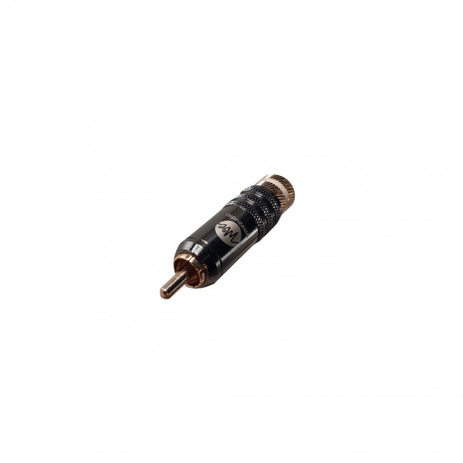 Conector fich RCA Macho Metalico color Blanco