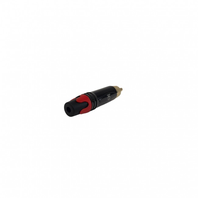 Conector ficha a cable RCA Macho rojo y negro Plastico
