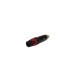Conector ficha a cable RCA Macho rojo y negro Plastico