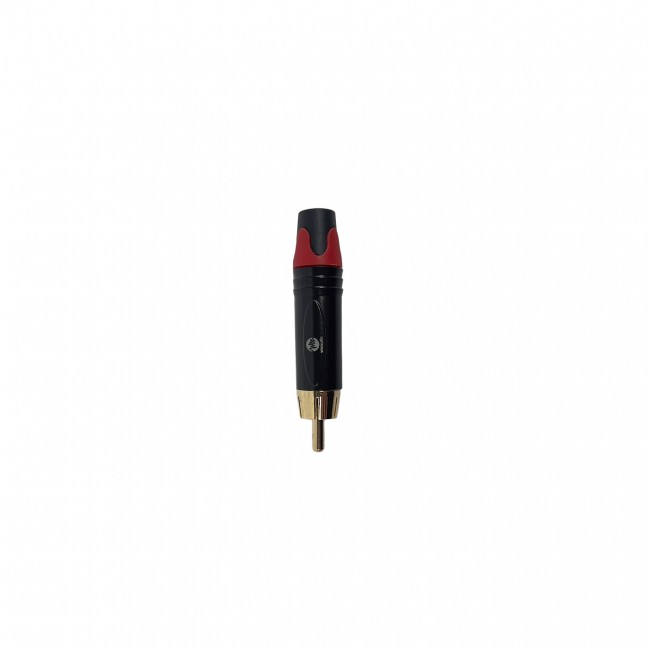 Conector ficha a cable RCA Macho rojo y negro Plastico