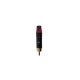 Conector ficha a cable RCA Macho rojo y negro Plastico