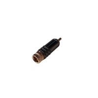 Conector fich RCA Macho Metalico color Blanco